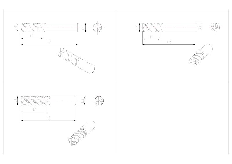 Square end mills