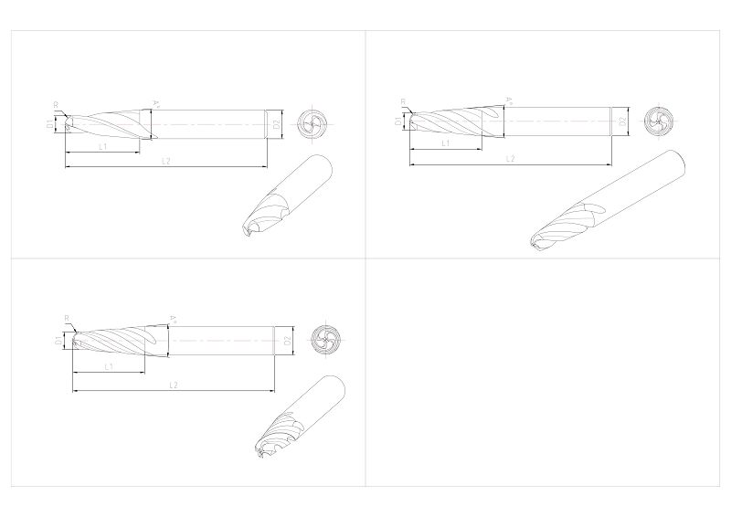 Tapered ball end mill